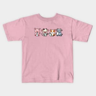 Kawaii  Animals Baby Drinking Milk Kids T-Shirt